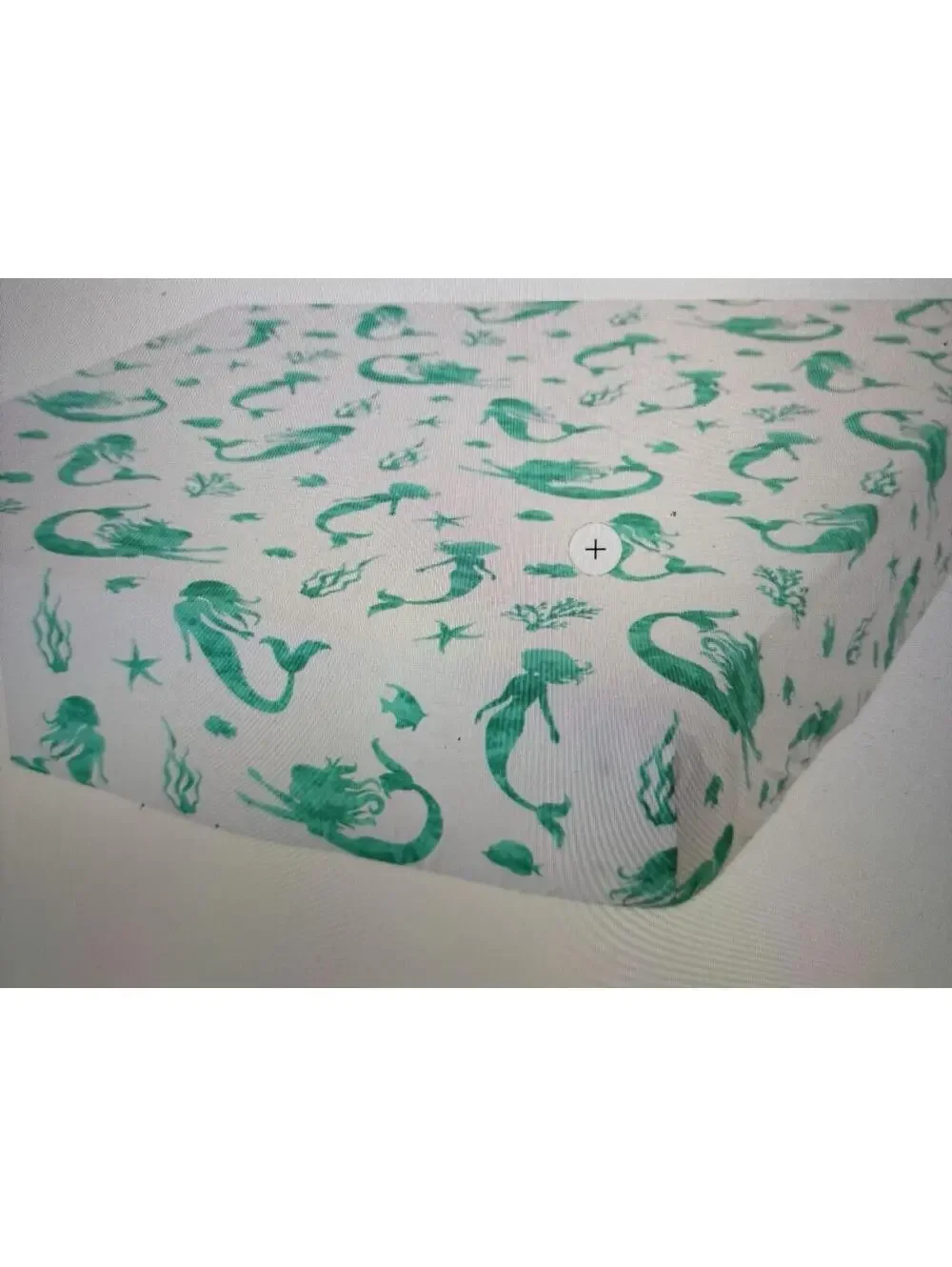 ADDISON BELLE 100% Organic Cotton Fitted Crib Sheet Baby Bedding Mermaid Print